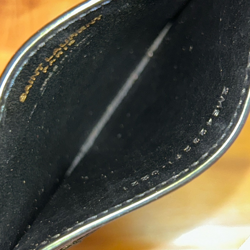 Authentic YSL Monogram Card Case in Grained Leather - Picture 12 of 12